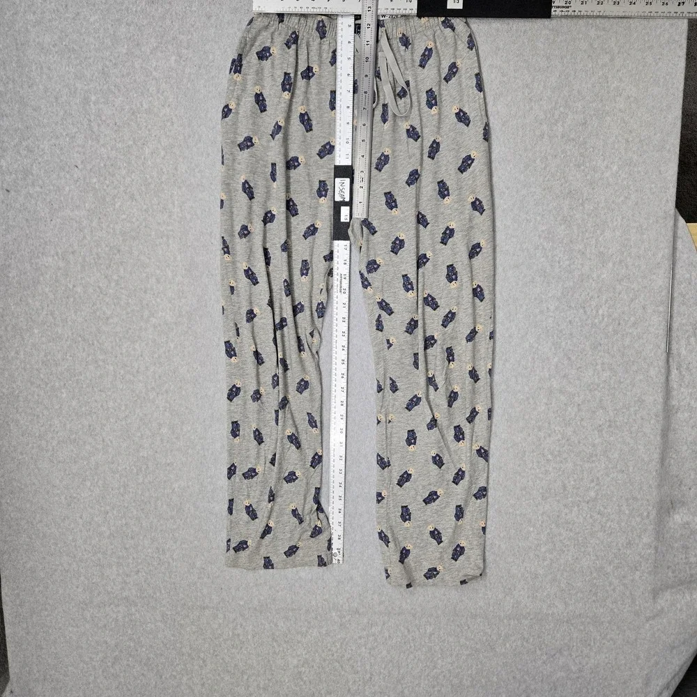 Polo Ralph Lauren Men Sleepwear S Gray Pants Graphic Sweatpants Polo Bear‎ AOP